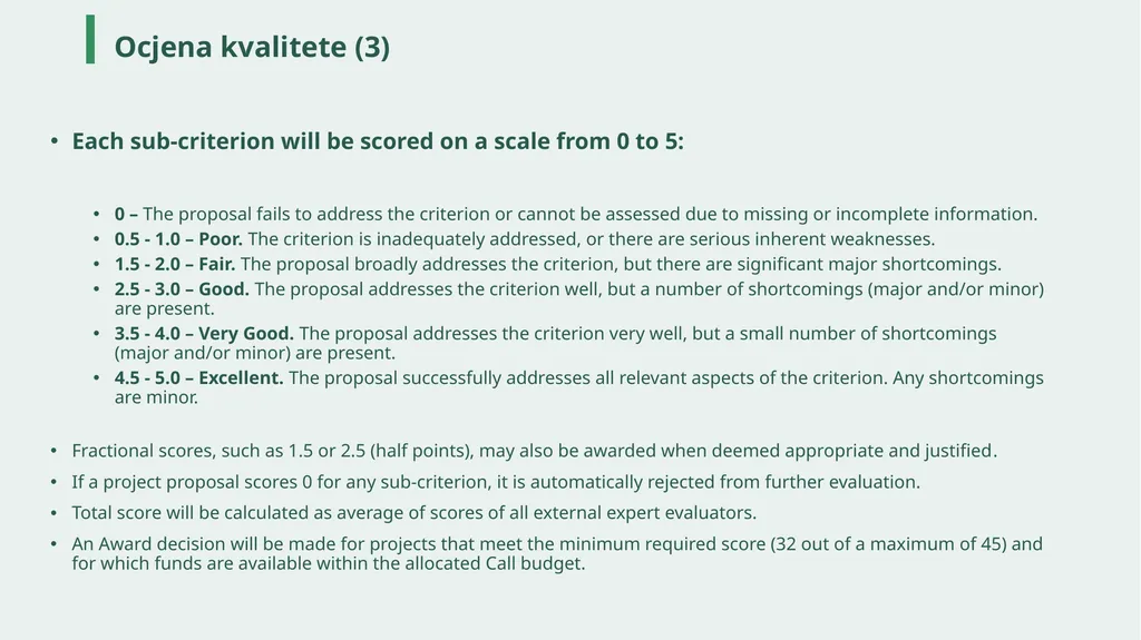 Radionica: Calls for proposals under the - slide 33 of 40
