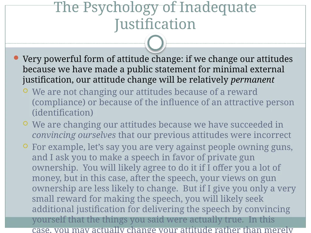 Self-Justification Self-Justification People are - slide 29 of 48