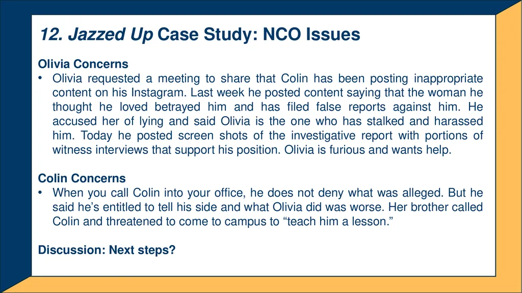 Advanced Title IX Coordinator Workshop Intake and - slide 38 of 51