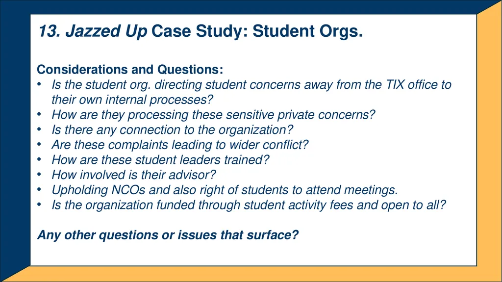 Advanced Title IX Coordinator Workshop Intake and - slide 43 of 51