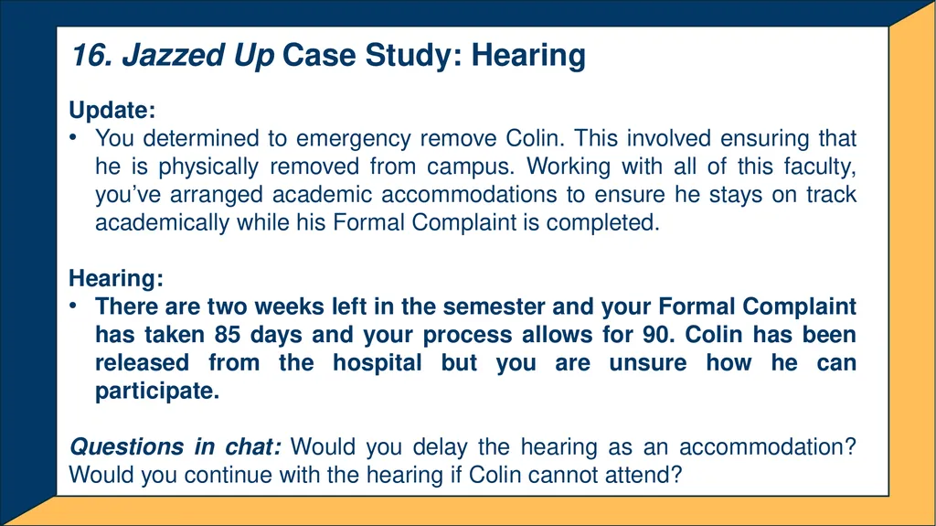 Advanced Title IX Coordinator Workshop Intake and - slide 48 of 51