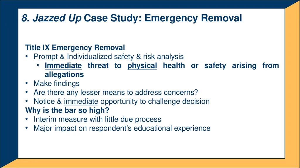 Advanced Title IX Coordinator Workshop Intake and - slide 26 of 51
