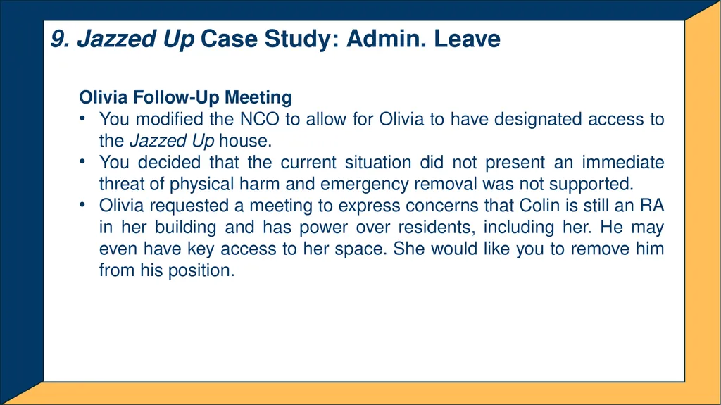 Advanced Title IX Coordinator Workshop Intake and - slide 30 of 51