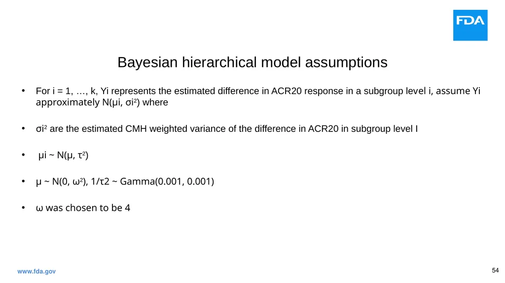 Use of Bayesian Hierarchical Models in the - slide 54 of 60