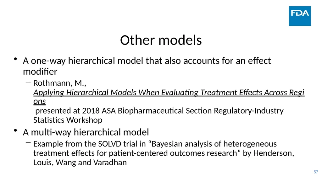 Use of Bayesian Hierarchical Models in the - slide 57 of 60