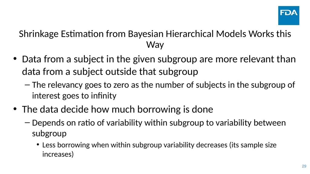Use of Bayesian Hierarchical Models in the - slide 29 of 60