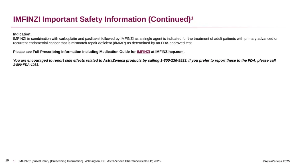 0 Important Information for Healthcare Providers - slide 19 of 20