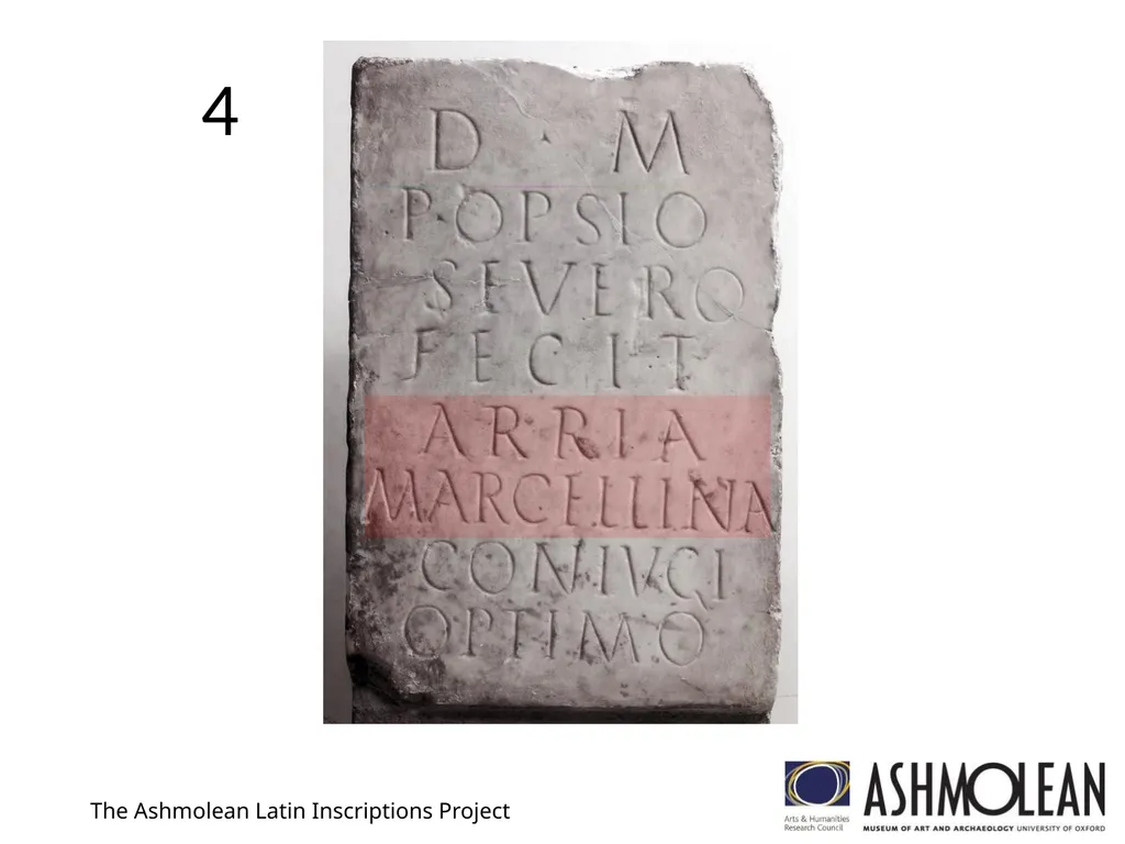 1 The Ashmolean Latin Inscriptions Project 2 The - slide 4 of 11