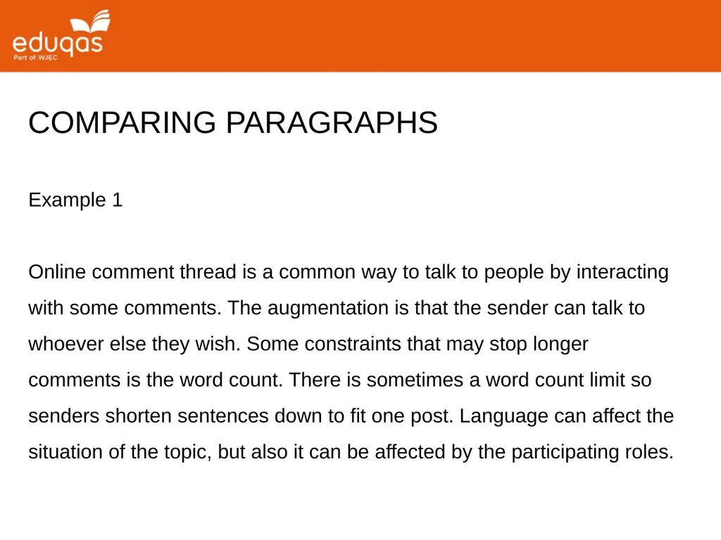 A level ENGLISH LANGUAGE Component 2 QUESTION 1(a) - slide 39 of 53