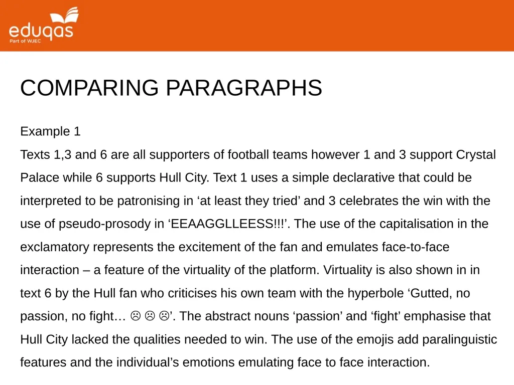 A level ENGLISH LANGUAGE Component 2 QUESTION 1(a) - slide 44 of 53