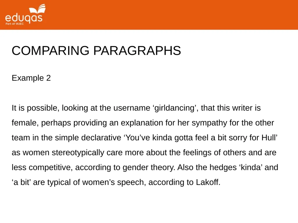 A level ENGLISH LANGUAGE Component 2 QUESTION 1(a) - slide 50 of 53