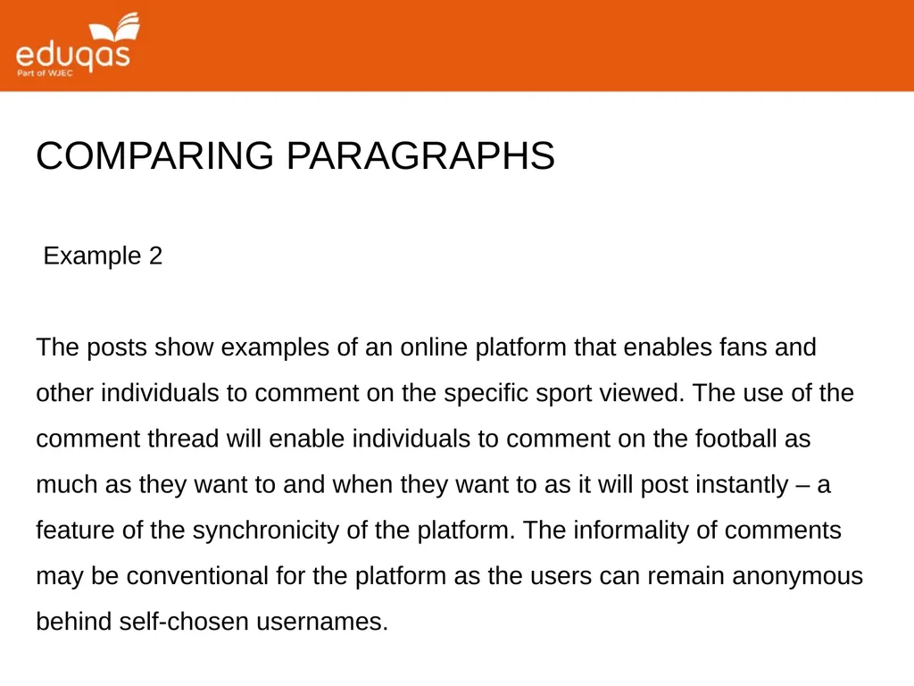 A level ENGLISH LANGUAGE Component 2 QUESTION 1(a) - slide 40 of 53