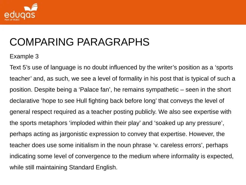A level ENGLISH LANGUAGE Component 2 QUESTION 1(a) - slide 46 of 53