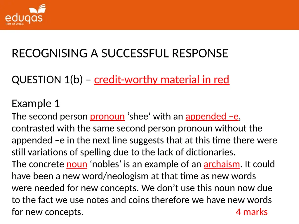 A level ENGLISH LANGUAGE Component 2 QUESTION 1(a) - slide 8 of 53