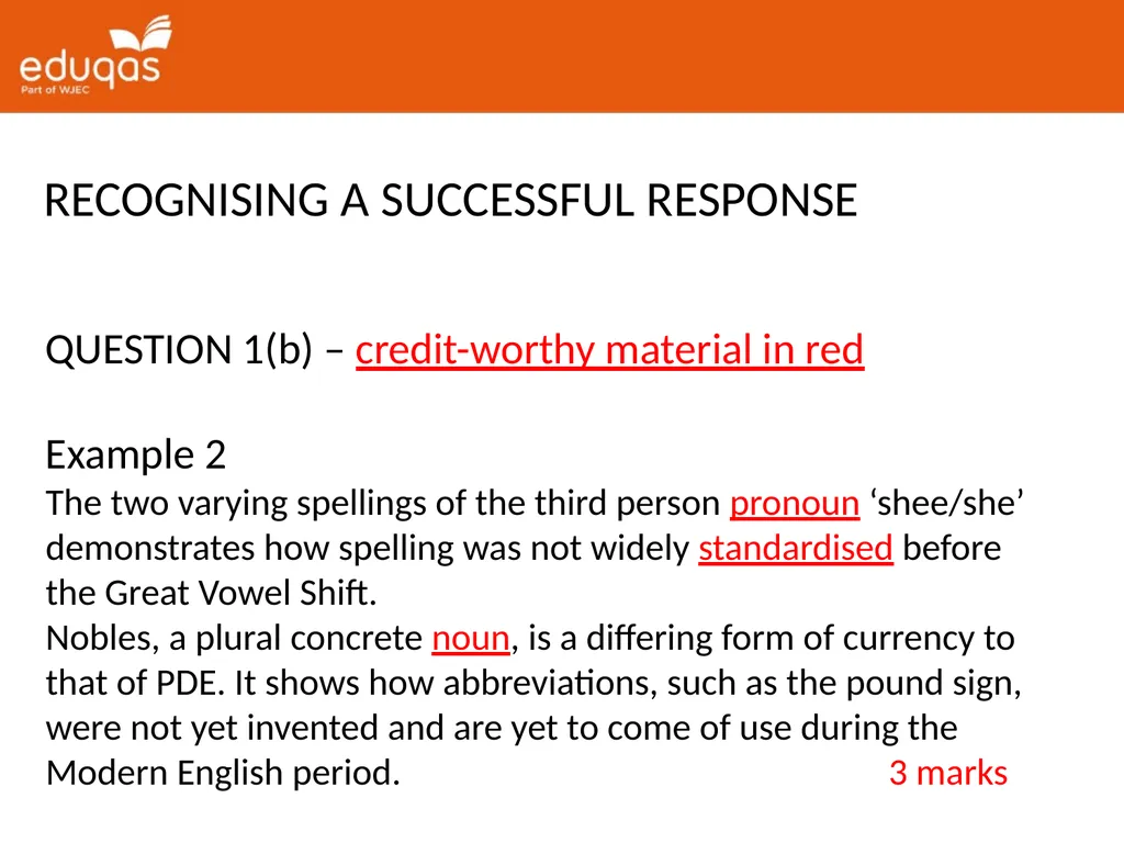 A level ENGLISH LANGUAGE Component 2 QUESTION 1(a) - slide 9 of 53