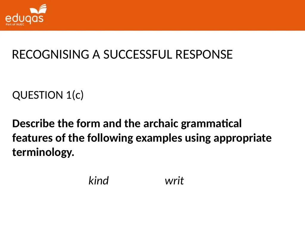 A level ENGLISH LANGUAGE Component 2 QUESTION 1(a) - slide 12 of 53
