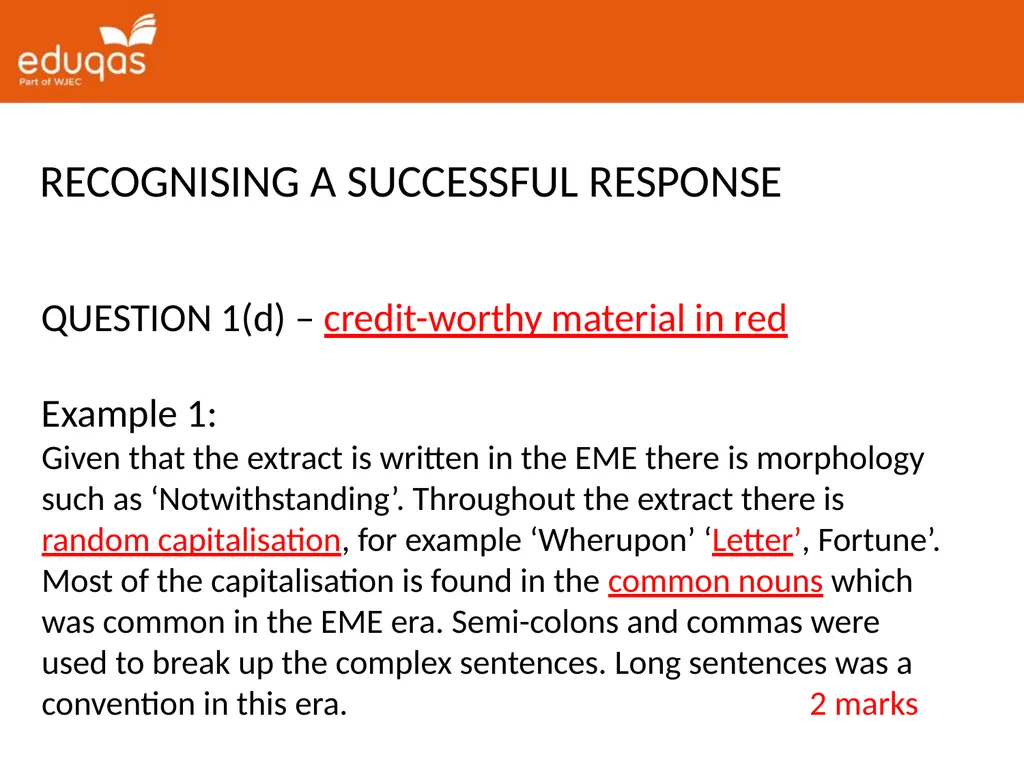 A level ENGLISH LANGUAGE Component 2 QUESTION 1(a) - slide 19 of 53