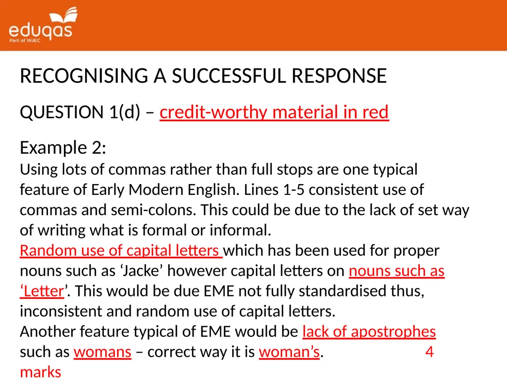 A level ENGLISH LANGUAGE Component 2 QUESTION 1(a) - slide 20 of 53