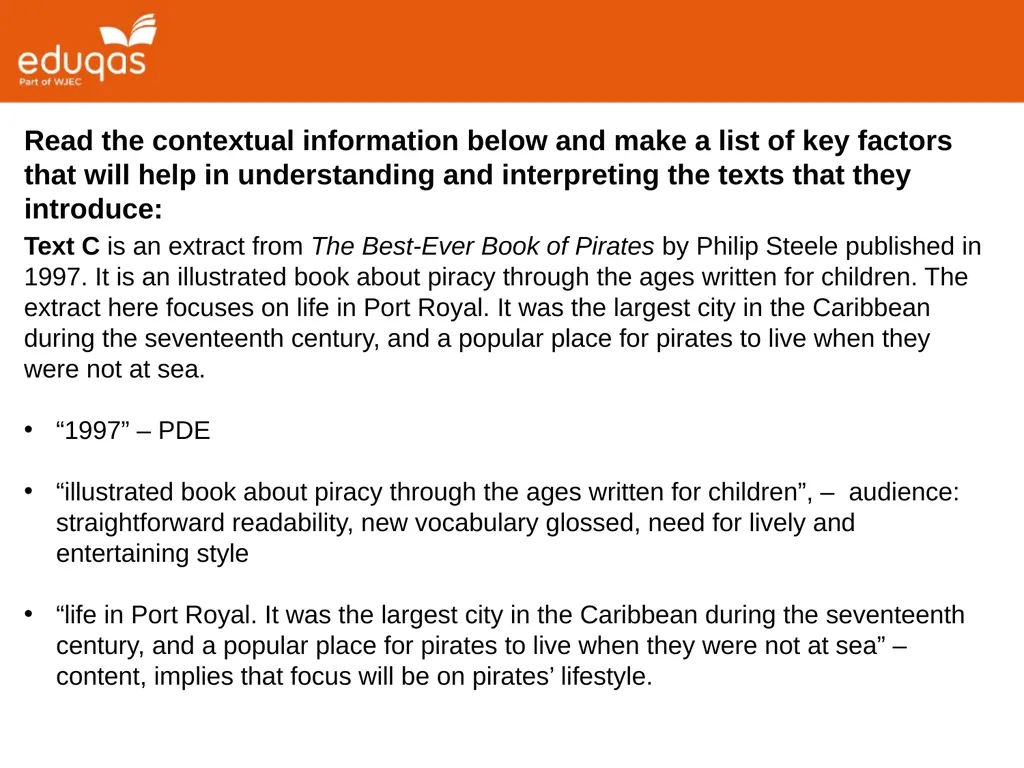 A level ENGLISH LANGUAGE Component 2 QUESTION 1(a) - slide 36 of 53