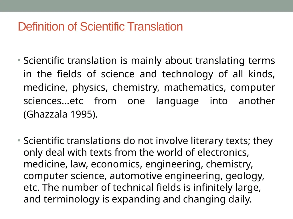 Technical & scientific translation General - slide 6 of 60