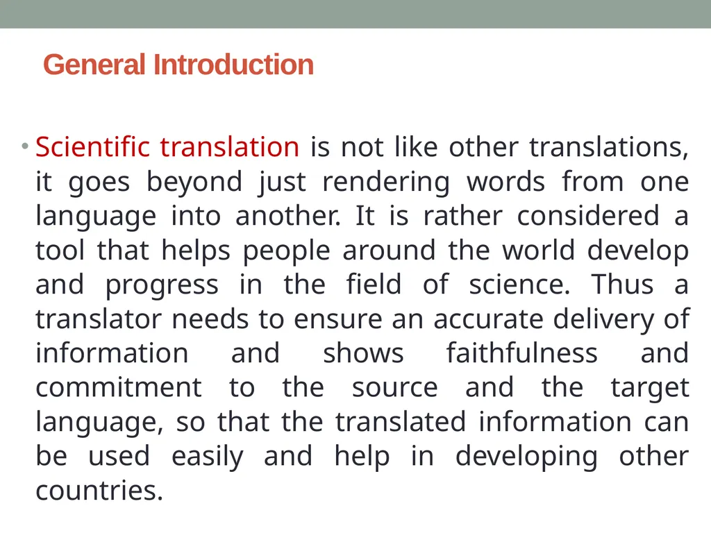 Technical & scientific translation General - slide 2 of 60