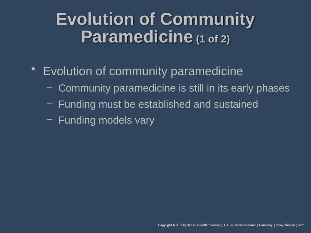 Chapter 1 Introduction to Community Paramedicine - slide 12 of 29