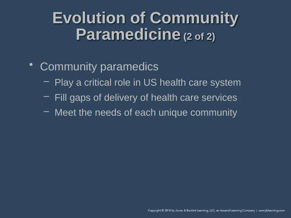 Chapter 1 Introduction to Community Paramedicine - slide 13 of 29