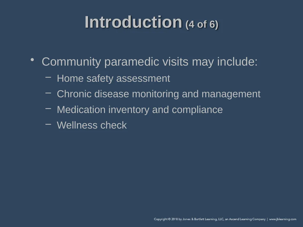 Chapter 1 Introduction to Community Paramedicine - slide 6 of 29