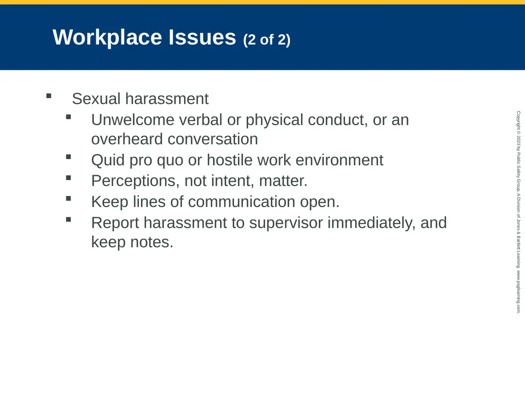 Workforce Safety and Wellness CHAPTER 2: Focused - slide 57 of 65