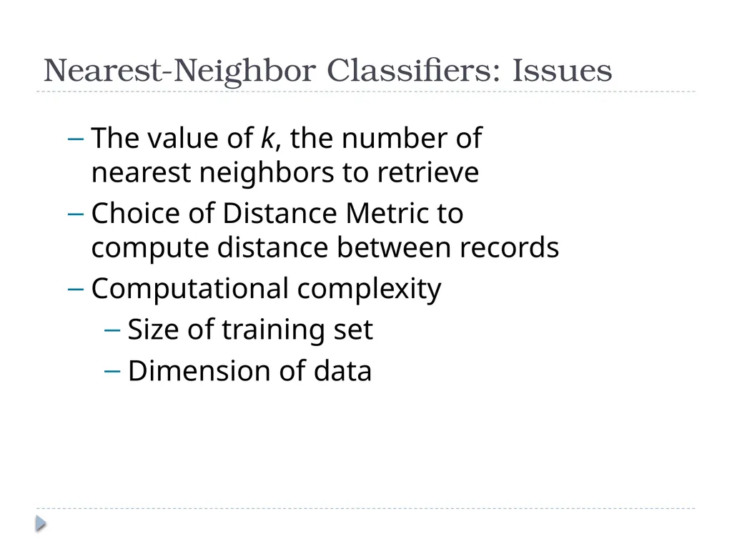 K Nearest Neighbor Classification Bayes - slide 10 of 32