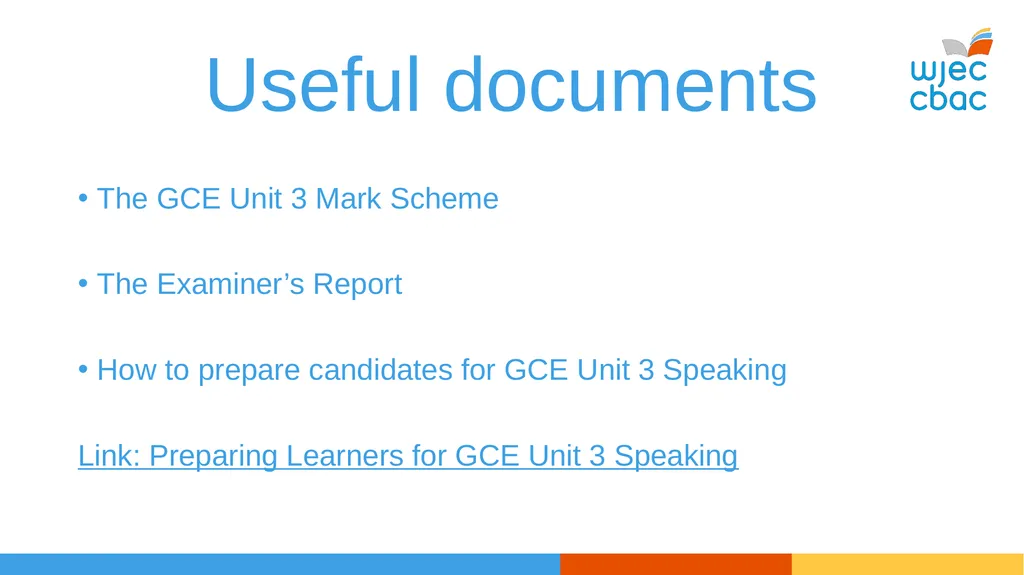 WJEC A Level Speaking Unit 3 - slide 16 of 18