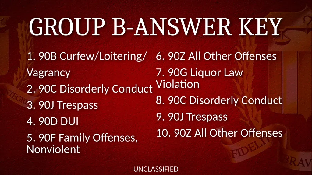 NIBRS Scenario Practice Crimes Against Persons, - slide 65 of 65