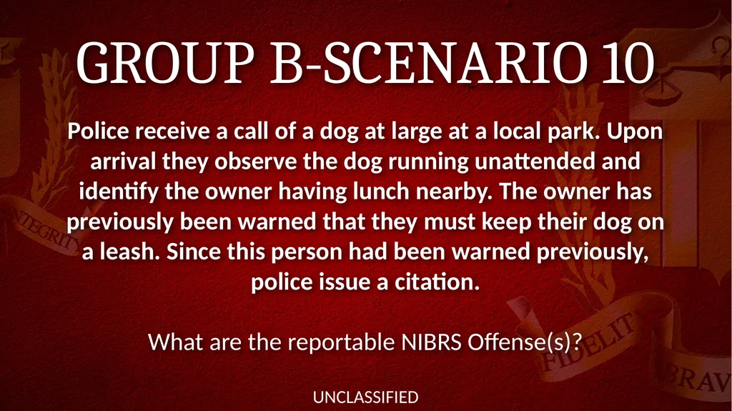 NIBRS Scenario Practice Crimes Against Persons, - slide 64 of 65