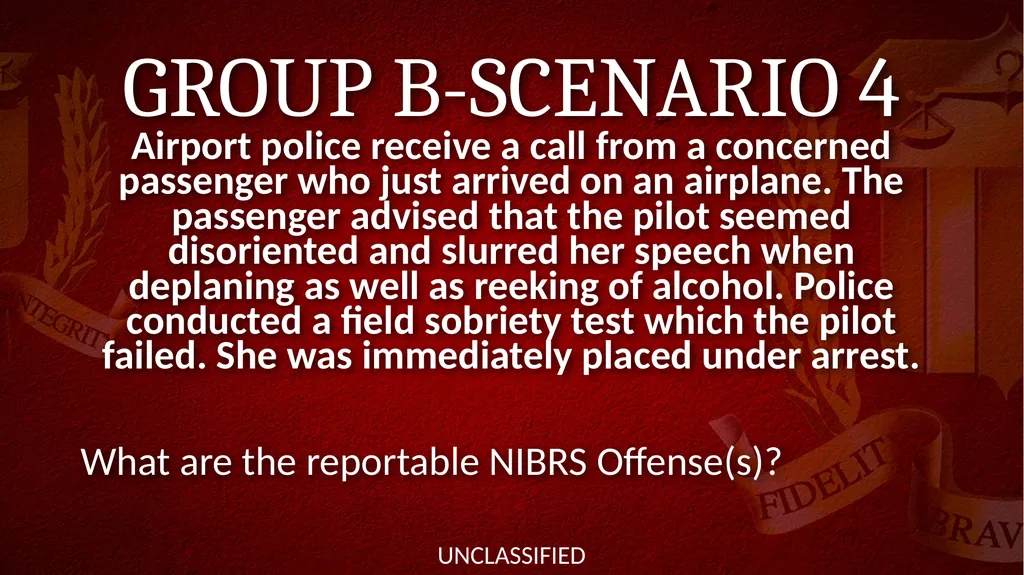NIBRS Scenario Practice Crimes Against Persons, - slide 58 of 65