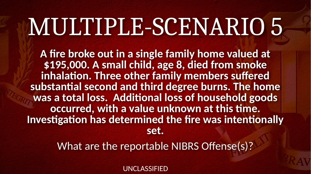 NIBRS Scenario Practice Crimes Against Persons, - slide 45 of 65