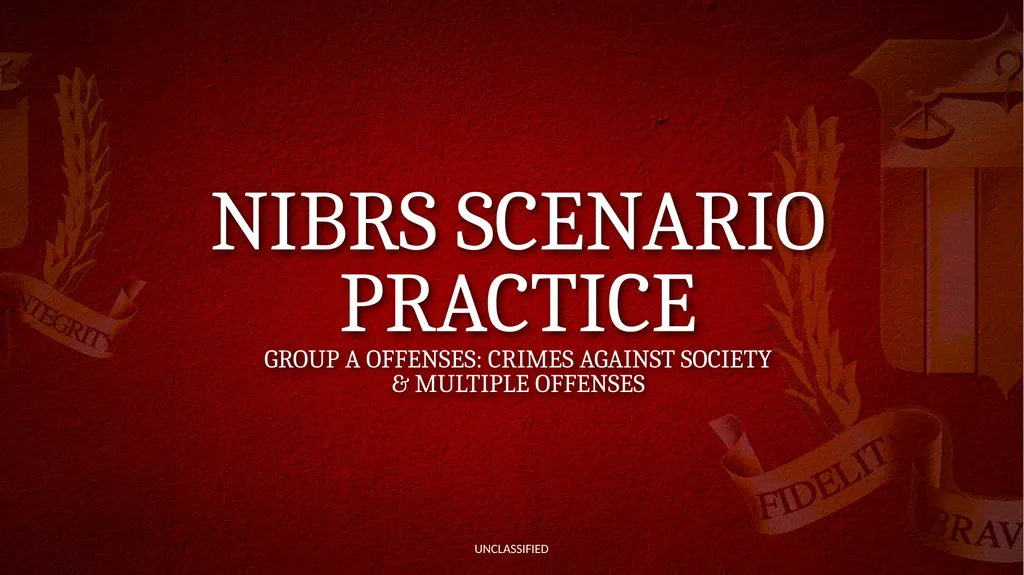 NIBRS Scenario Practice Crimes Against Persons, - slide 41 of 65