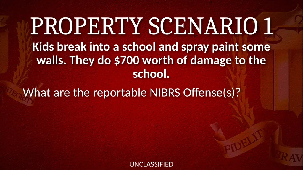 NIBRS Scenario Practice Crimes Against Persons, - slide 24 of 65