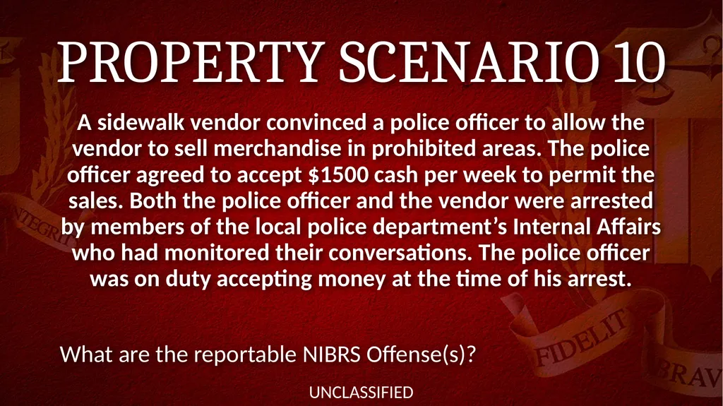 NIBRS Scenario Practice Crimes Against Persons, - slide 33 of 65