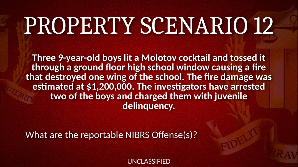 NIBRS Scenario Practice Crimes Against Persons, - slide 35 of 65