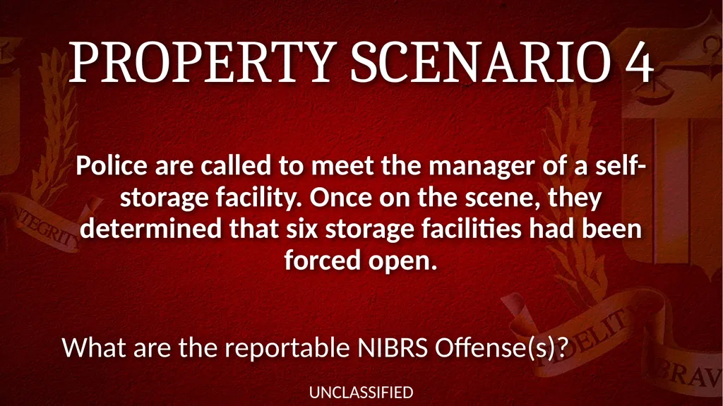 NIBRS Scenario Practice Crimes Against Persons, - slide 27 of 65