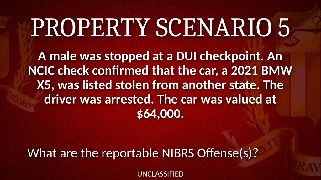 NIBRS Scenario Practice Crimes Against Persons, - slide 28 of 65