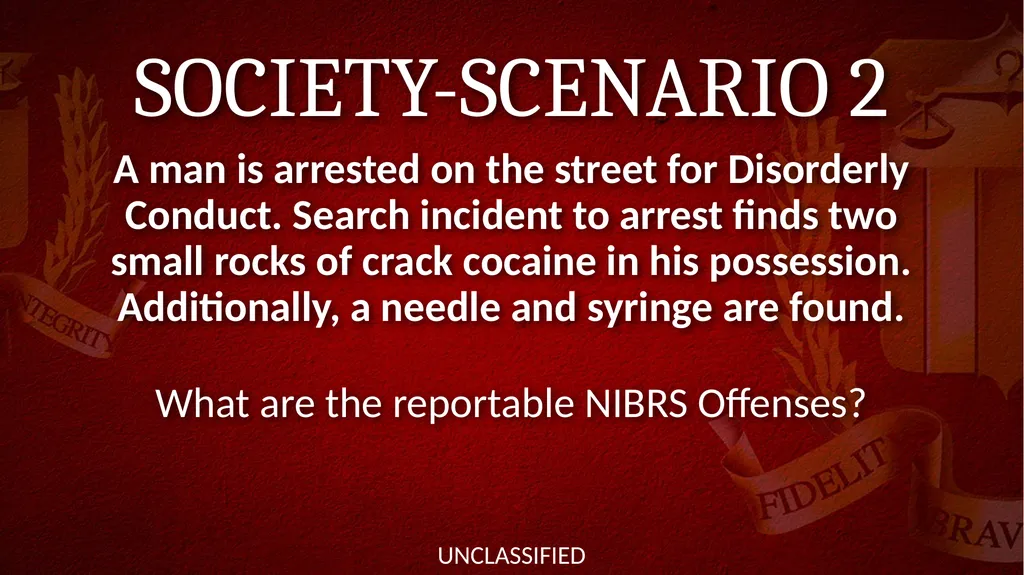 NIBRS Scenario Practice Crimes Against Persons, - slide 43 of 65