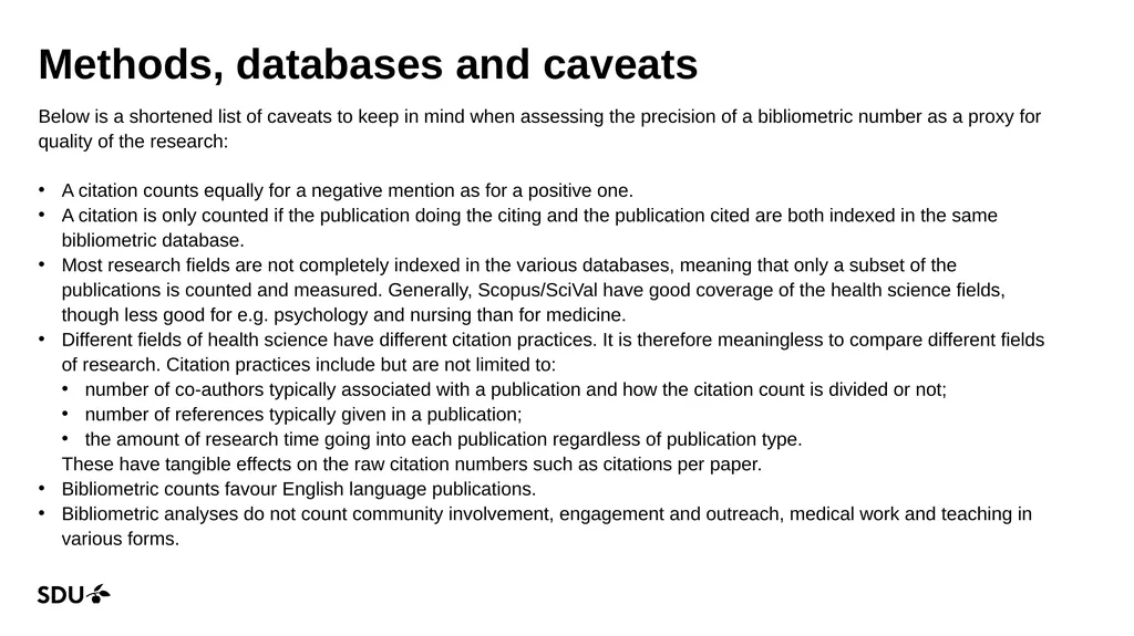 Research Impact report (bibliometrics) 2023-2025 - slide 11 of 16