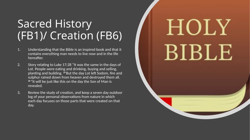 CREATION SEVENTH DAY ADVENTIST Fundamental Belief - slide 2 of 18
