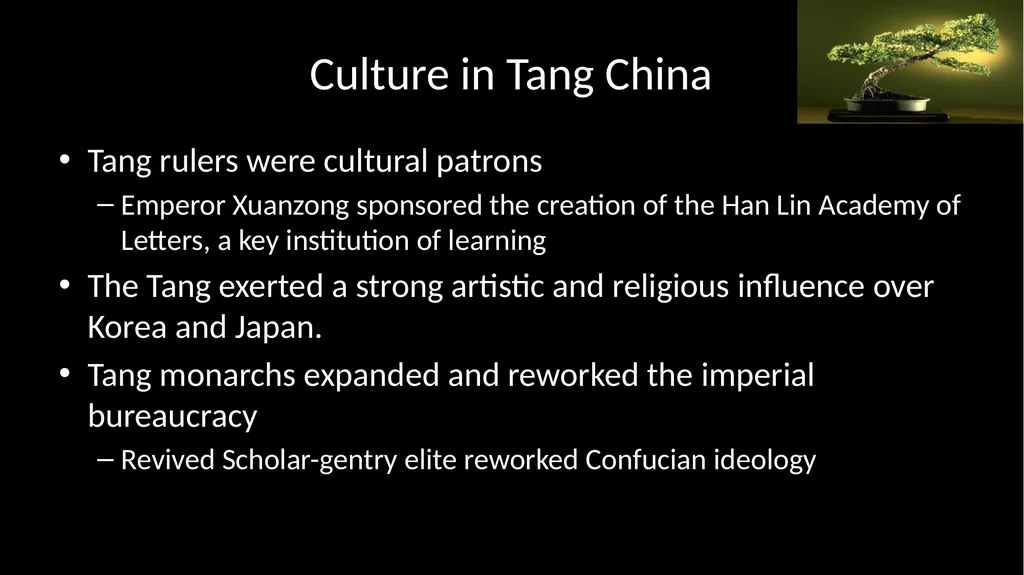 Reunification and Renaissance in Chinese - slide 11 of 30