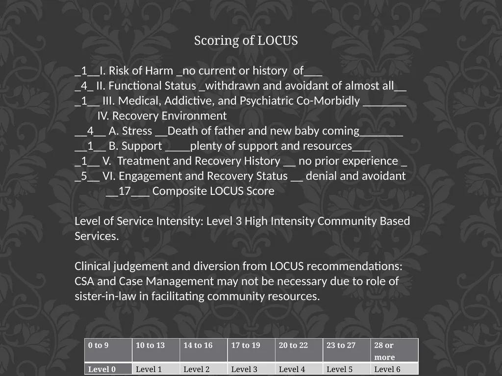 child adolescent service intensity instrument - slide 35 of 52