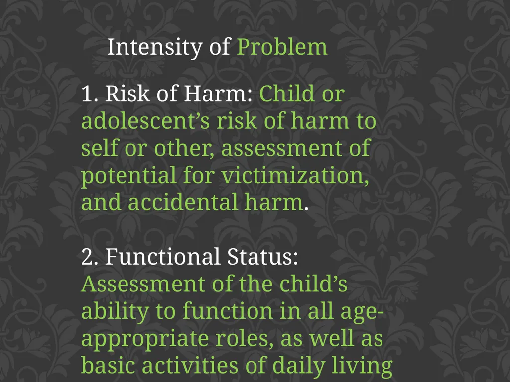 child adolescent service intensity instrument - slide 9 of 52