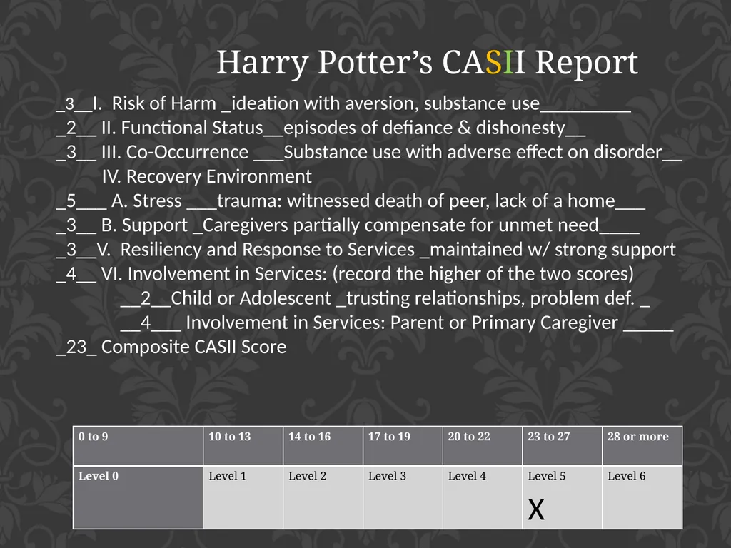 child adolescent service intensity instrument - slide 22 of 52