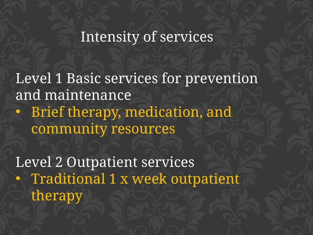child adolescent service intensity instrument - slide 16 of 52