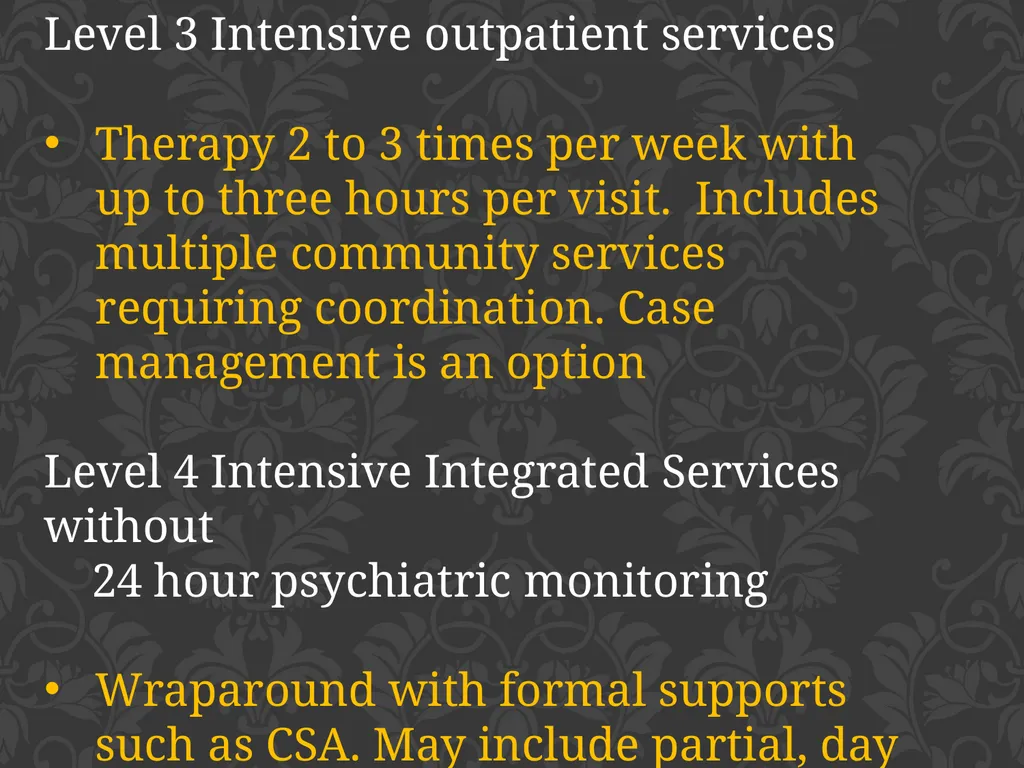 child adolescent service intensity instrument - slide 17 of 52